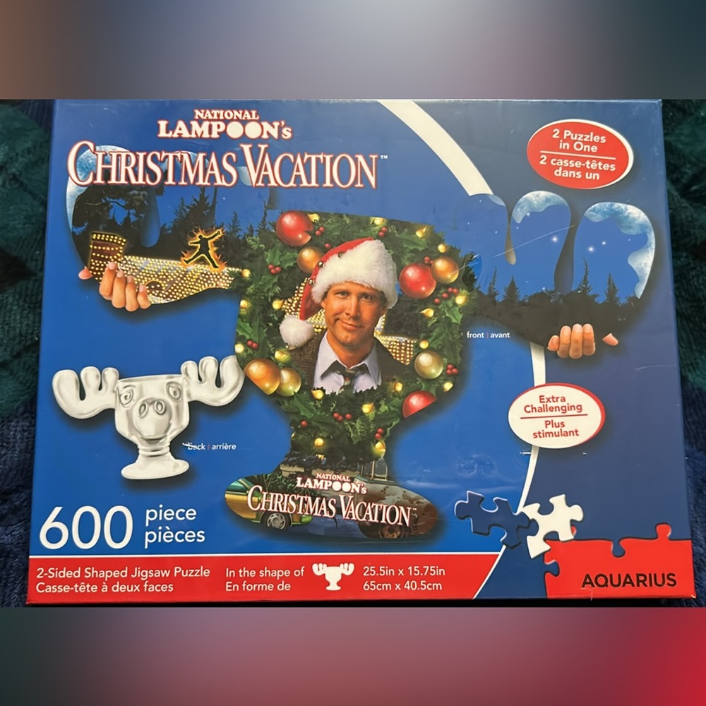 New National Lampoon’s Christmas Vacation 600 Piece 2 Sided Puzzle Moose Mug
